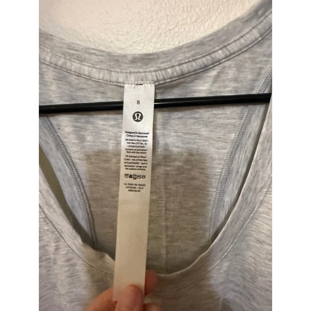 Lululemon Love Tank Heather Core Gray Size 8 NWT